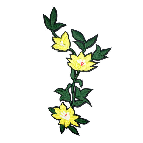 PC2867 - Long Yellow Flower L (Iron On)