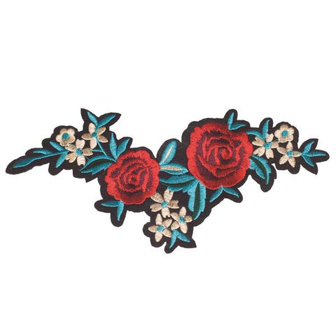 PT1862 - Red Beige Rose XL R (Iron on)