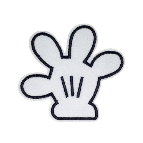 PH1019A - Small Mickey White Hand (Iron on)