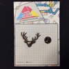 MP0226 - Deer Head Reindeer Metal Pin Badge