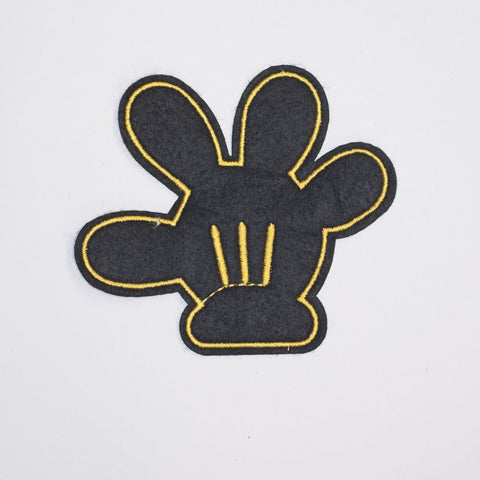 PC2187 - Mickey Hand Black And Yellow (Iron On)