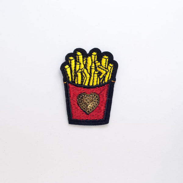 PC2227 - Sequin Heart Fries (Iron On)