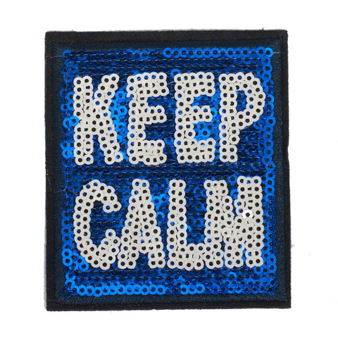 PC2406 - Sequin Text Keep Calm (Iron On)