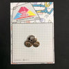 MP0155 - Mini Gold Tractor Metal Pin Badge