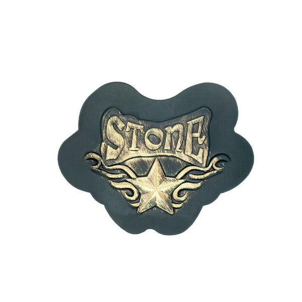 PC2598A - Golden Stone Star PVC Leather (Sew On)