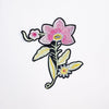 PC2173 - Pink Soft Green Leafs Flower (Iron On)
