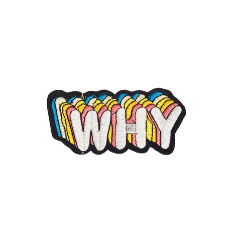 PC2351 -  Why Cartoon Text Effect (Iron On)