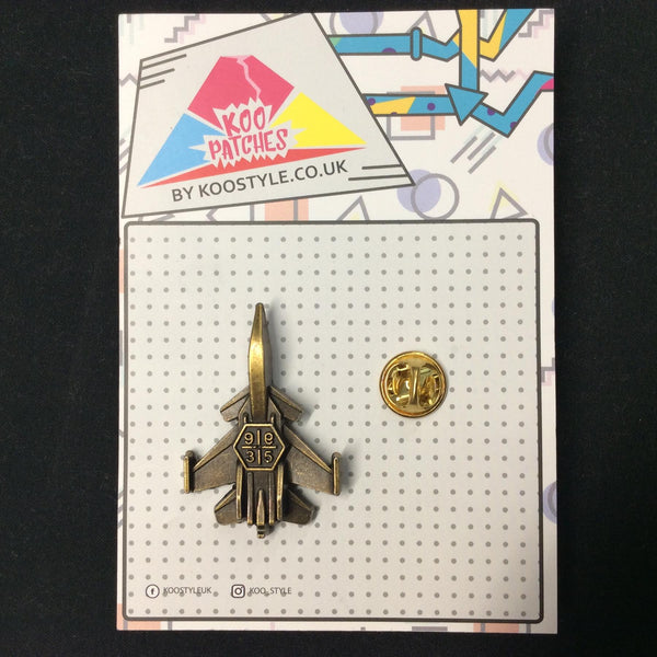 MP0220 - Gold Air Force Plane Aeroplane Metal Pin Badge