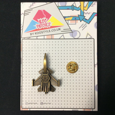 MP0220 - Gold Air Force Plane Aeroplane Metal Pin Badge