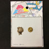MP0158 - Gold Head Bust Metal Pin Badge
