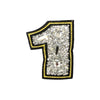 PC4192A - Stone Studded Number One Diamante (Iron On)