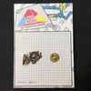 MP0186 - Gold Clock Trumpet Music Metal Pin Badge