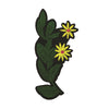 PC3125 - Green Leaf Two Yellow Flower (Iron On)