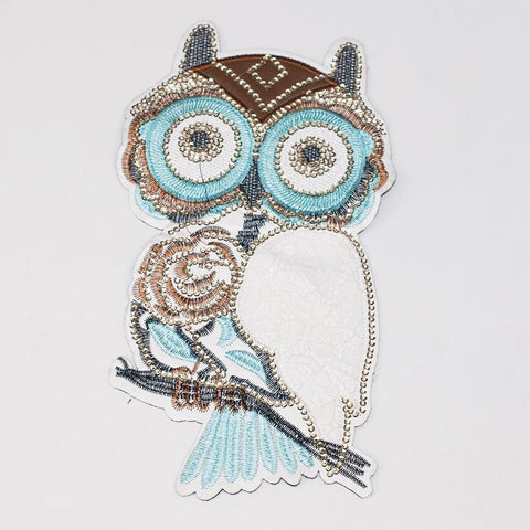 PC2415 - Blue Stone Owl L (Sew On)