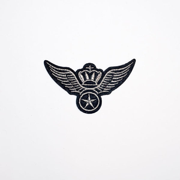 PH2024 - Wings Crown Pilot Badge Small (Iron On)