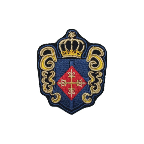 PC4170 - Blue Shield Gold Crown Emblem (Iron On)