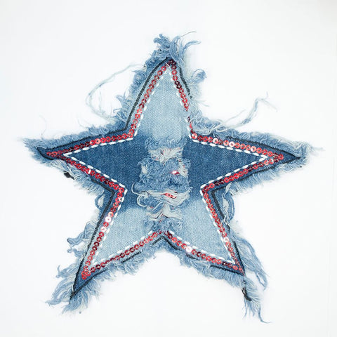 PC2785 - Sequin Denim Star L (Sew On)