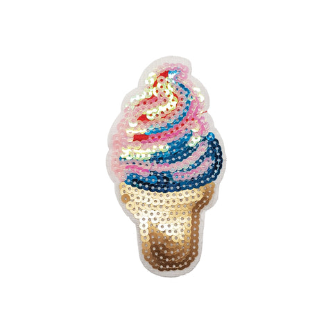 PC3771B - Sequin Pink Ice Cream (Iron On)