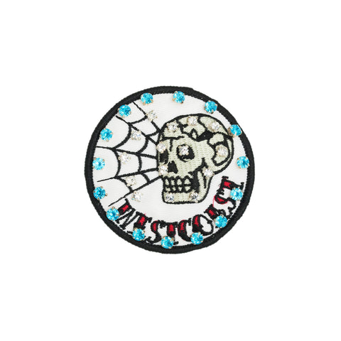 PS1541 - Stone Skull (Iron on/Pin)