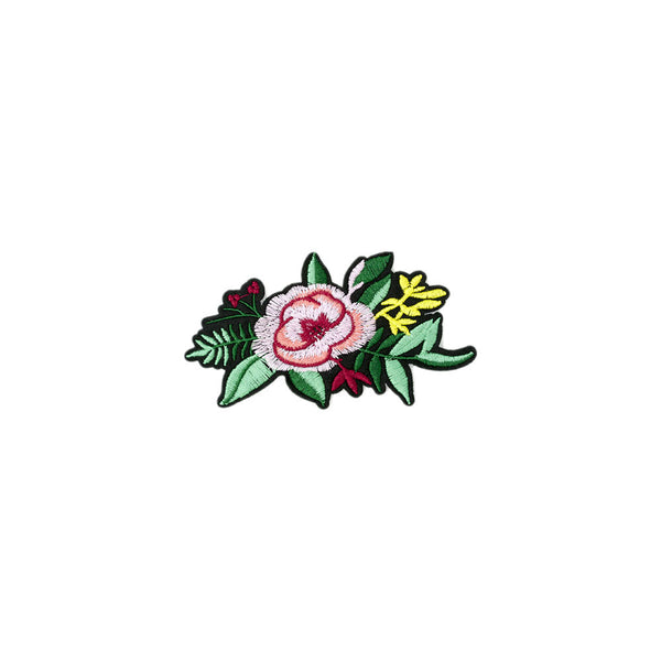PT1791 - Pink Yellow Green Flower (Iron on)