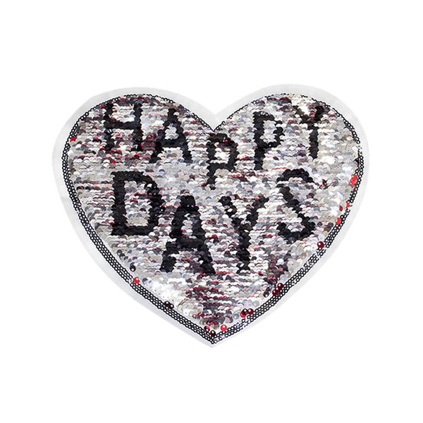 PT1402 - Sequin Red & Black Heart (Sew On)