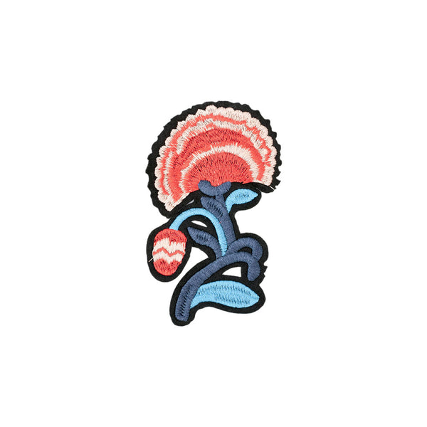 PT1815 - Red Blue Flower (Iron on)