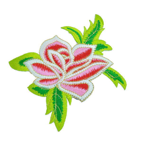 PS1467 - Green Leaf Flower (Iron on)