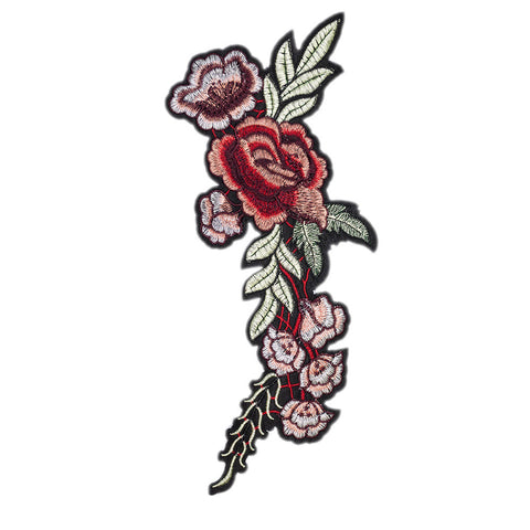 PT1230 Long Red Flower XL (Iron on)