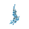 PT1860 - Gold Lines Blue Flower XL (Iron on)