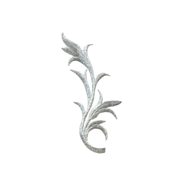 PT408 - Silver Deco Leaf (Iron on)