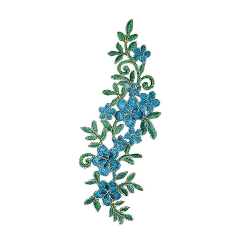 PT1892 - Golden Lines Green Flower (Iron on)