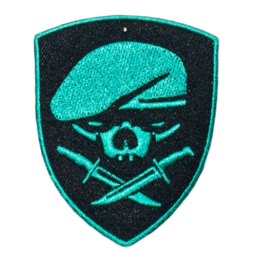 PH67 - Green Skull Badge (Iron on)