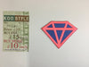 PS1580 - Blue Diamond Pink Lines (Iron on)