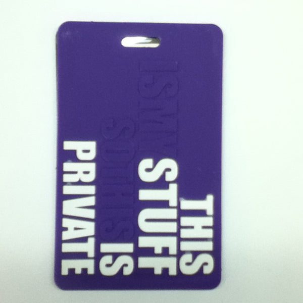 L00360 - This Stuff Purple Luggage Tag