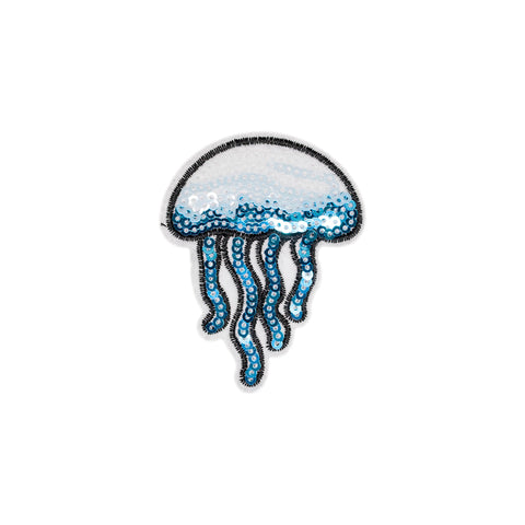 PT1339 - Sequin Blue Jellyfish (Iron on)