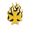 PT509 - Yellow Fire Cross (Iron on)
