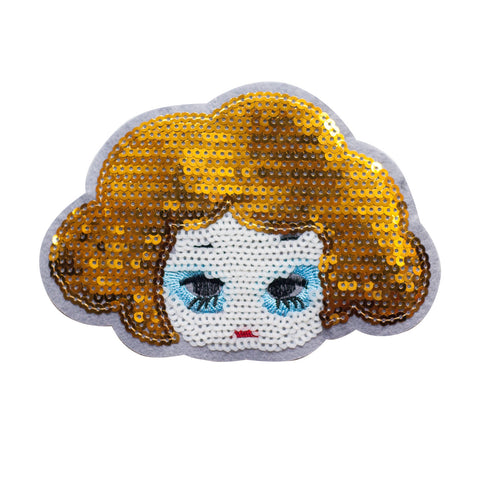 PT303 - Sequin Blonde Girl XL (Iron on)