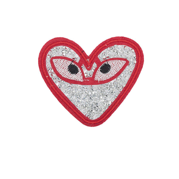 PT1227 - Stone Heart with Eyes (Iron on)