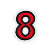 PH169 - Red Number 8 (Iron on)
