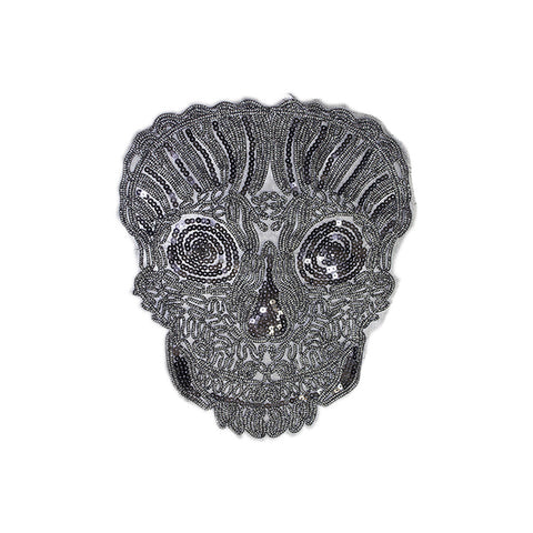 PT1379 - Black Sequin Skull (Sew On)