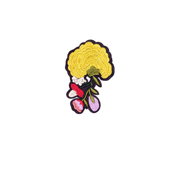 PT1847 - Yellow Purple Flower (Iron on)