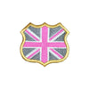 PS1573 - Pink Union jack Badge (Iron on)
