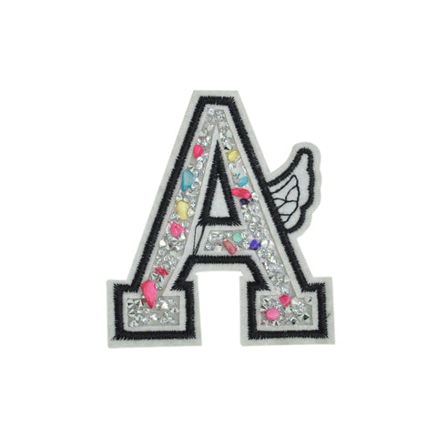 PT1303 - Stone Fancy A Letter (Iron on)