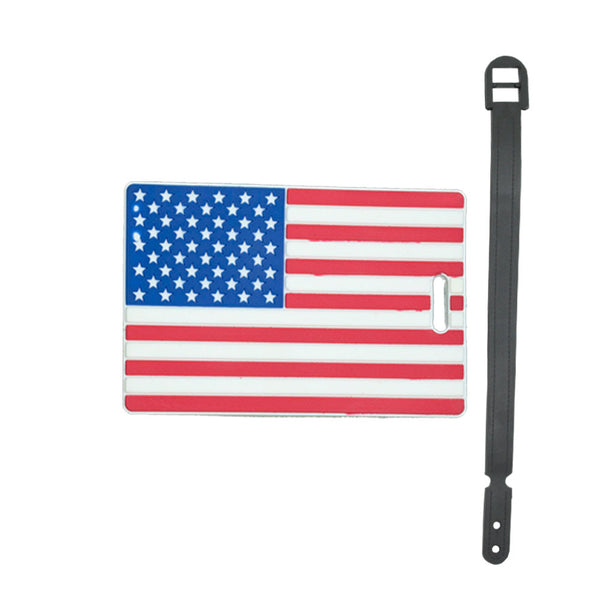 L00409 - US Flag Luggage Tag
