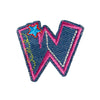 PH1036W - W Denim letter (Iron on)