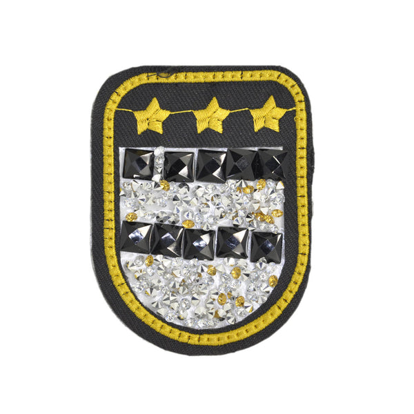 PT1305 - 3 star stone Badge (Iron on)