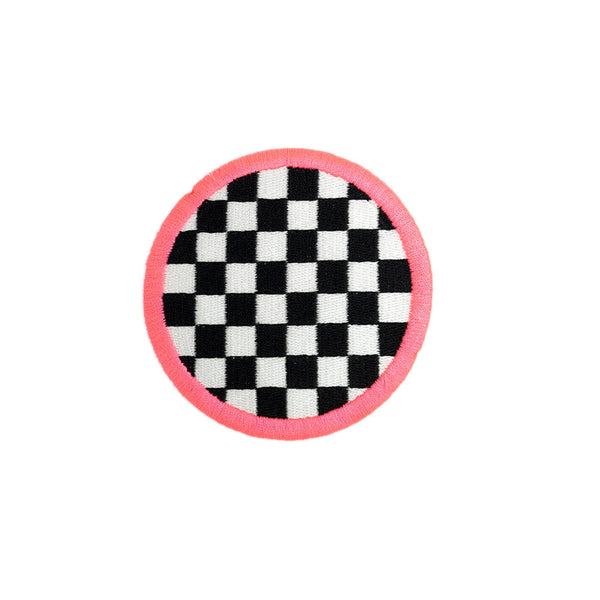 PS1583 - Round Checkered flag (Iron on)