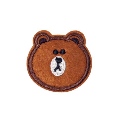 PH1018 - Line Bear Brown Small (Iron on)