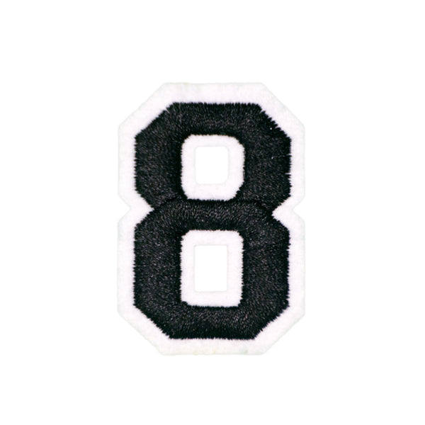 PH180 - Black Number 8 (Iron on)