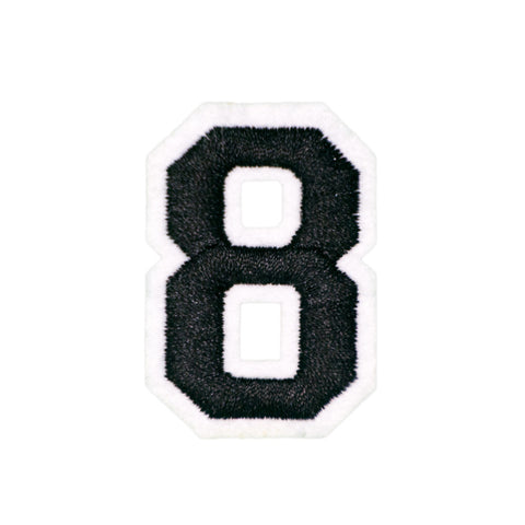PH180 - Black Number 8 (Iron on)